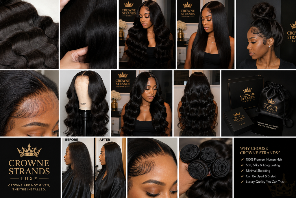 Luxury Body Wave Bundles – 100% Human Hair
* Raw Vietnamese Straight Hair Bundles
* HD Lace Frontal Wig – Body Wave
* Luxury Mink Lashes – Crown Collection